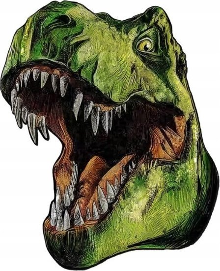 Pan i Pani Gadżet Puzzle Drewniane Dla Dorosłych Kolory Dinozaur A5