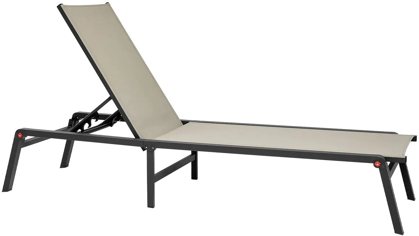 Leżaki ogrodowe 2 szt regulowane 5 pozycji aluminiowe składane taras ogród