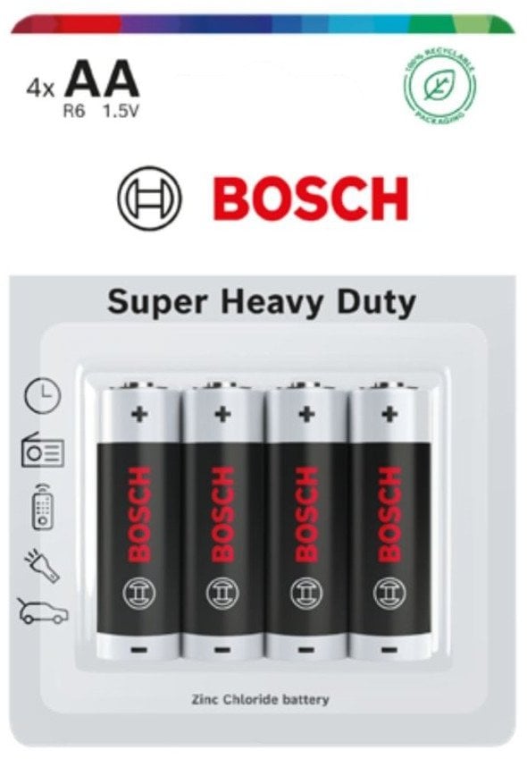 BATERIA BOSCH 4SZT AA SUPER HEAVY DUTY R6SHD4B/00