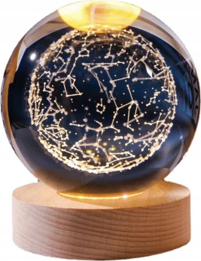 Lampka Nocna Dla Dzieci 3D, USB - Gwiazdozbiór