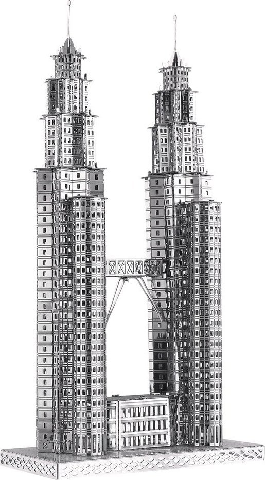 Piececool Piececool Puzzle Metalowe Model 3D - Wieże Petronas