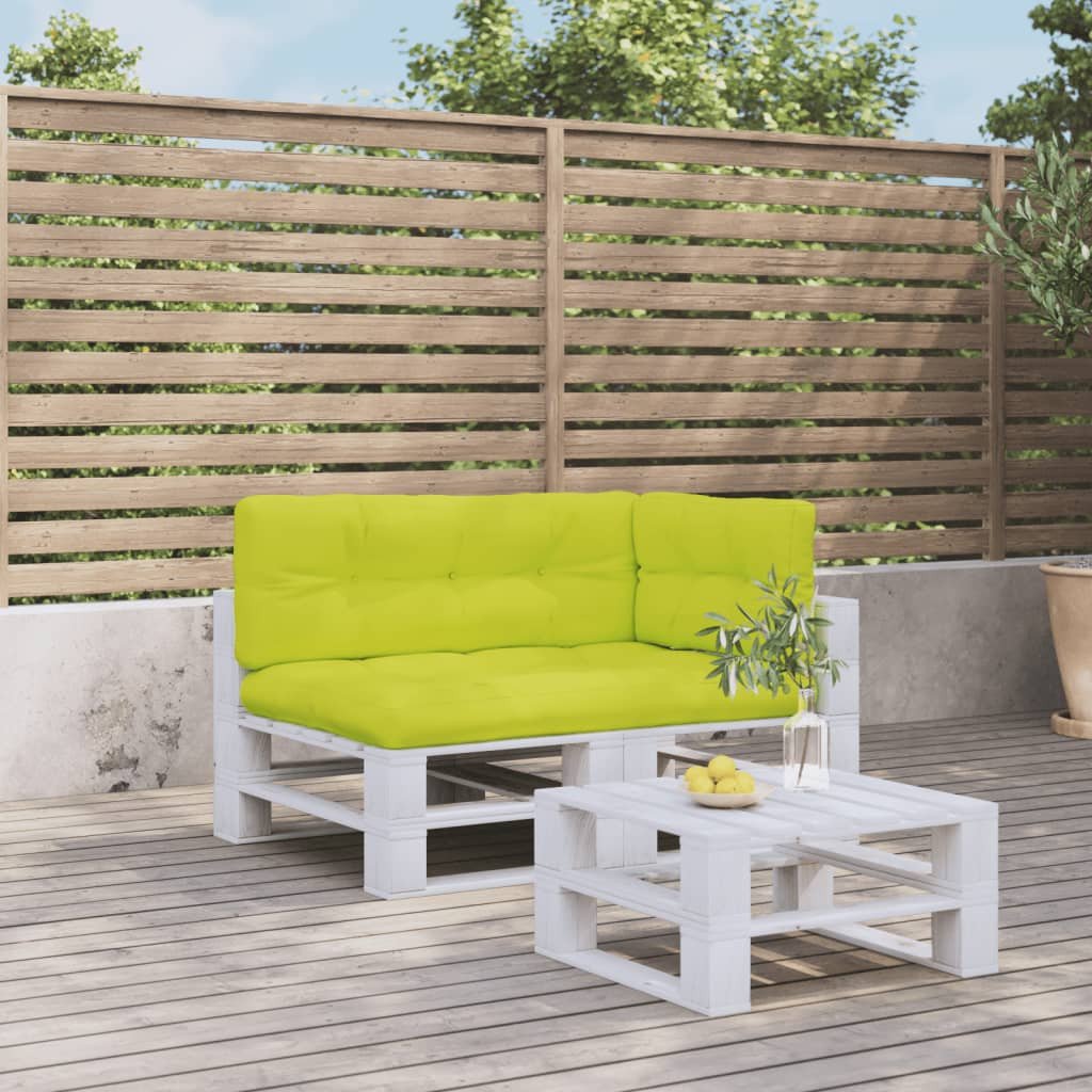 vidaXL Poduszki na palety, 3 szt., jasnozielone, tkanina