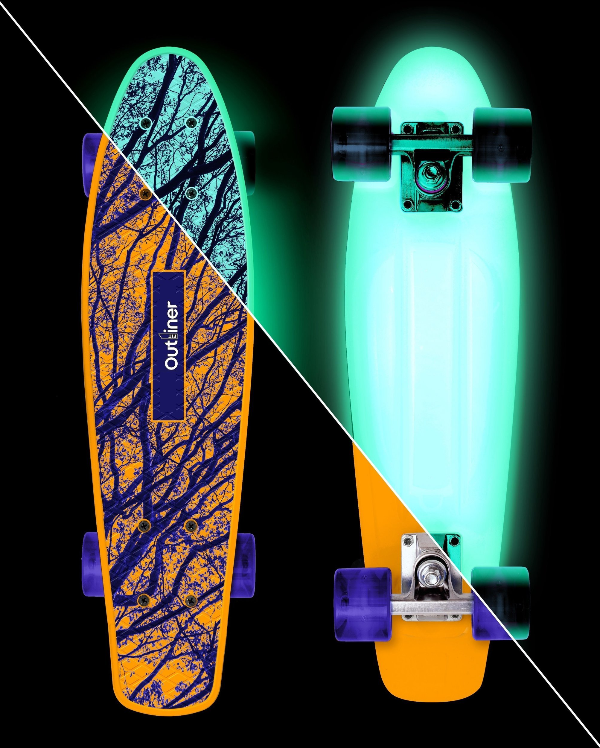 SKATEBOARD GLOWING OUTLINER