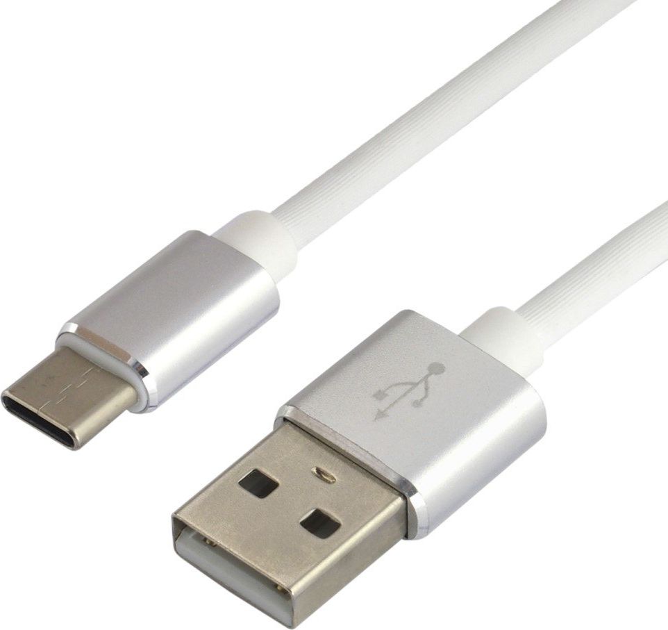Kabel USB EverActive USB-A - USB-C 1 m Biały (CBS-1CW)