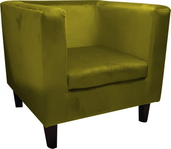 Atos Fotel GRON BL VELVET oliwkowy tapicerowany aksamitem ATOS