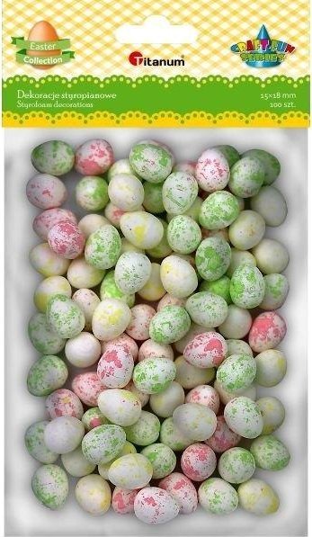 Jajka styropianowe 15x18mm 3 kolory 100szt