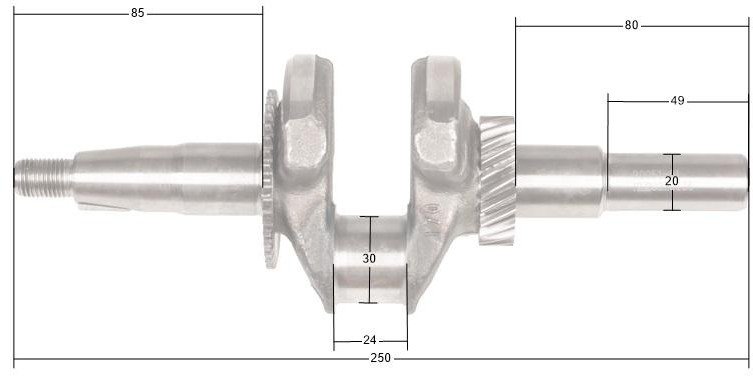 Wał Korbowy Loncin G200F(D) Zam.130290787-0001 Część Oryginalna 130290051-0001