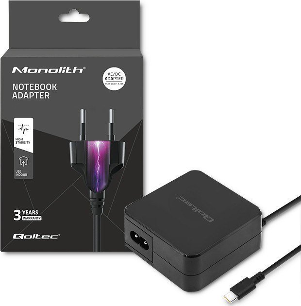 Zasilacz do laptopa Qoltec Zasilacz sieciowy 65W | 5-20.3V | 2-3.25A | USB typ C | PD