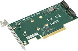 SuperMicro Adapter 2x M.2 > PCIe (AOC-SLG3-2M2-O)