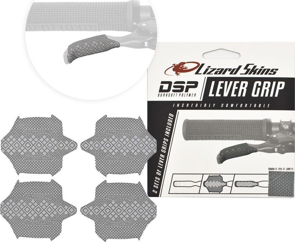 Lizard Skins LIZARDSKINS DSP Lever Grip - Platinum Gray 0.5 mm (2 zestawy po 2 szt.) (NEW 2023)