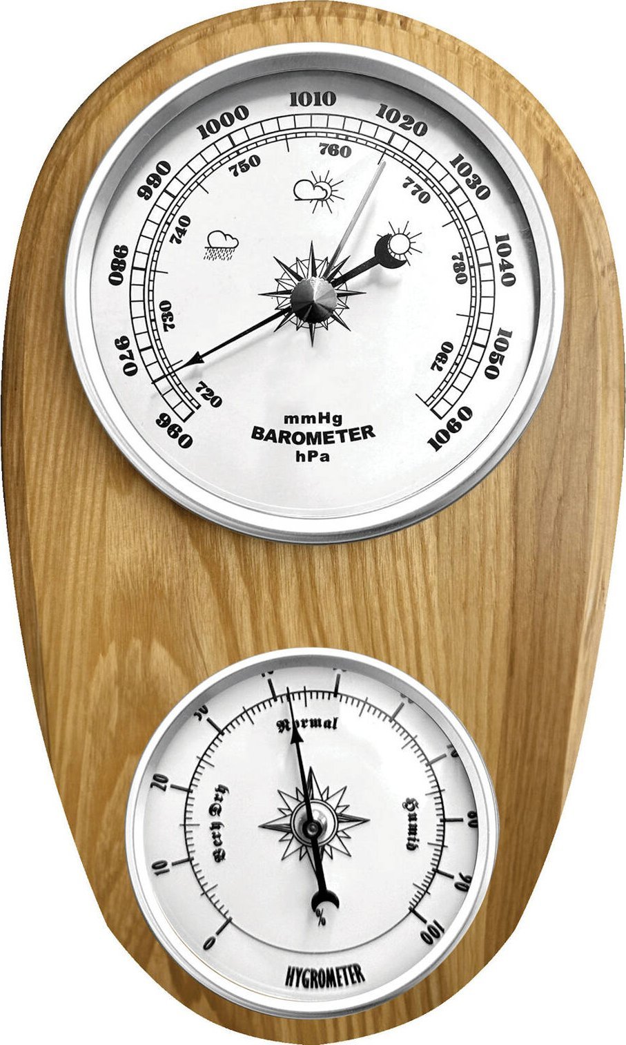 JVD Barometr higrometr analogowy drewniany JVD BA231.68 12x21 cm .