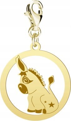 Radziszewska Jewellery Pozłacany Charms CUTIE OSIOŁEK DEDYKACJA