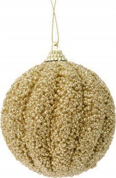 Kaemingk Bombka na choinkę żłobiona złota 8 cm