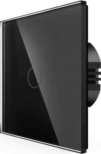 Hurtel Spring Vienpolis sensorinis jungiklis, nuotolinis valdymas (WIFI), Juodas