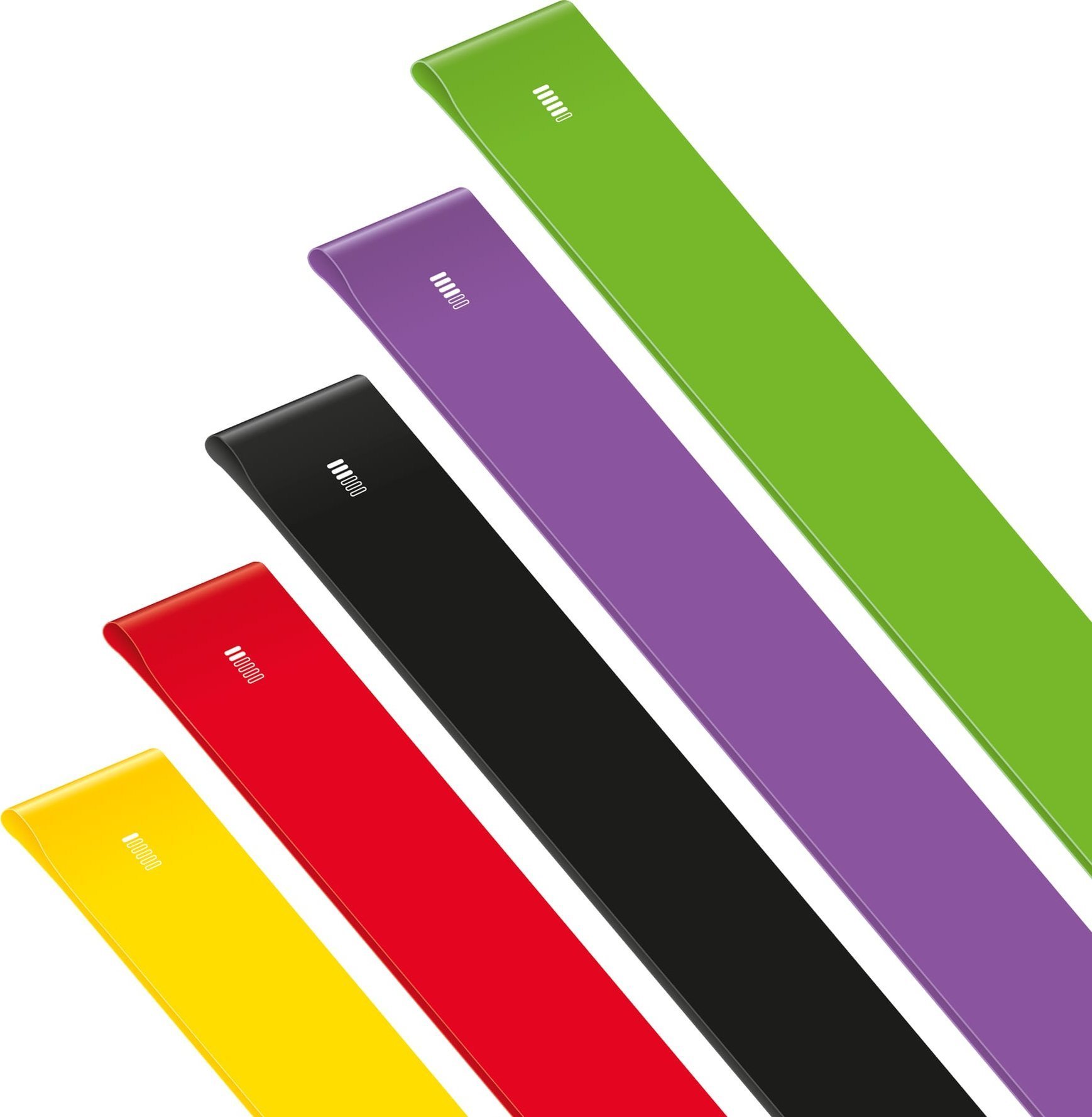 Rebel Zestaw gum do ćwiczeń lateksowe 2m - Long Band LTs-1, 1-5 kg, 5 gum, REBEL ACTIVE