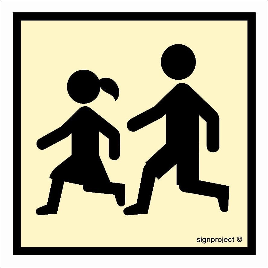 Mój dom Uwaga! Dzieci - Sztywna Tablica Ostrzegawcza Pcv 30 X 30 Cm, Pn - Płyta 1Mm Libres Polska Sp Sgp-Sa013_300X300_Po 5904937492400