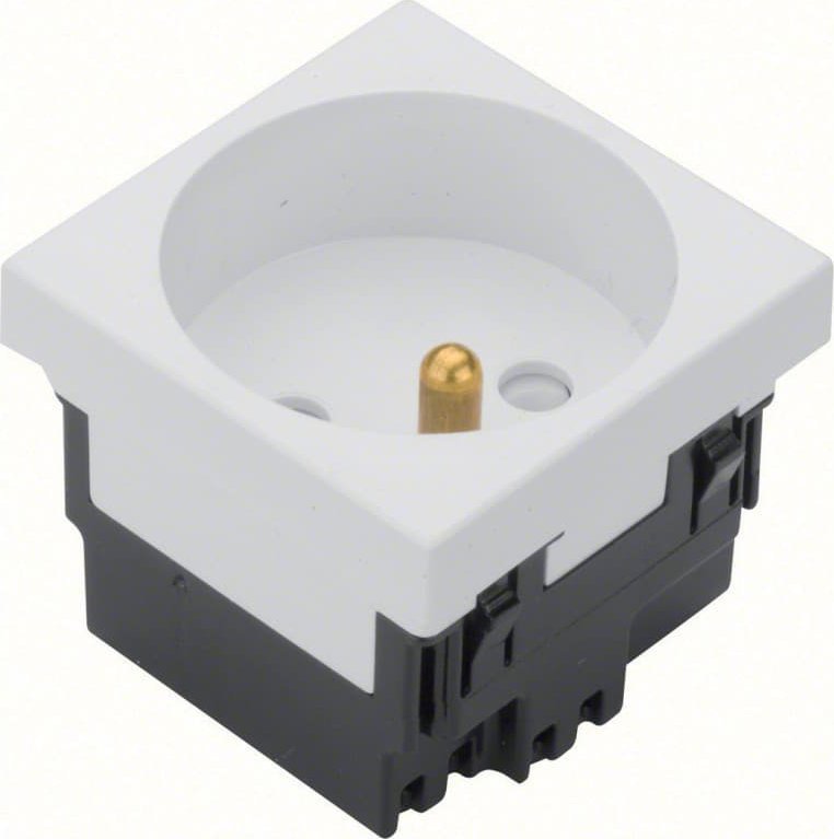 Hager tehalit.GB-EG Gniazdo z/u 33st. pojedyncze 45x45mm biały EER1339010