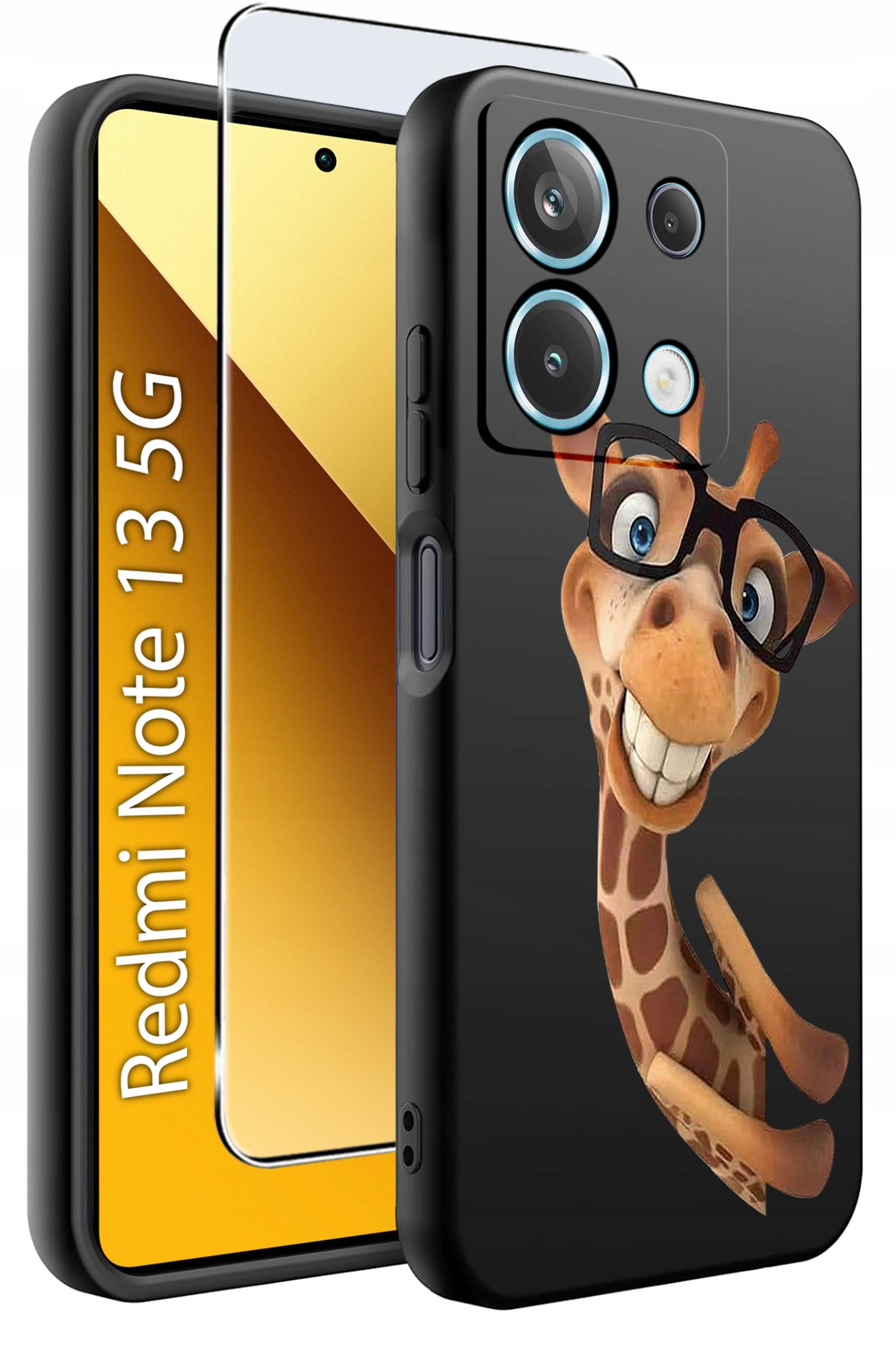 ETUI do Xiaomi Redmi Note 13 5G WZORY |SILIKONOWE MATT CASE +SZKŁO 9H