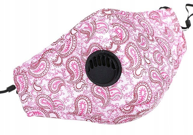 KOMPLET Maska DAMSKA + 3x FILTR HEPA PM 2.5 WĘGIEL