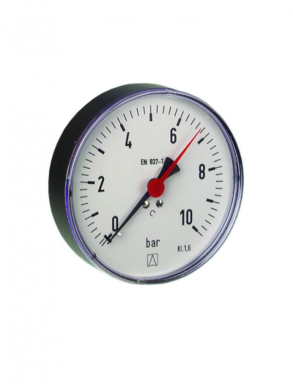 Afriso Manometr grzewczy RF 63 AX fi 63mm 0-10 bar 1/4'' ax kl.2,5 63 539