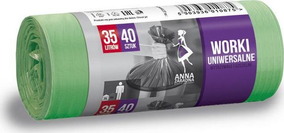 Staples Worki na śmieci 35l zielony 40/rol