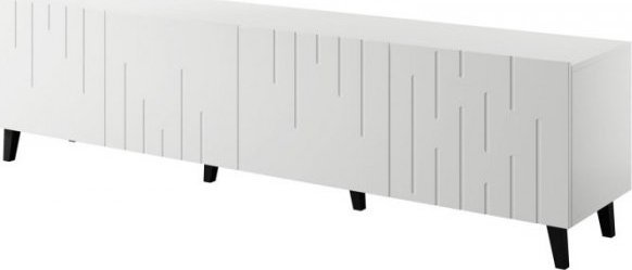 Cama Meble Szafka RTV BARI 200x42x52 biały mat