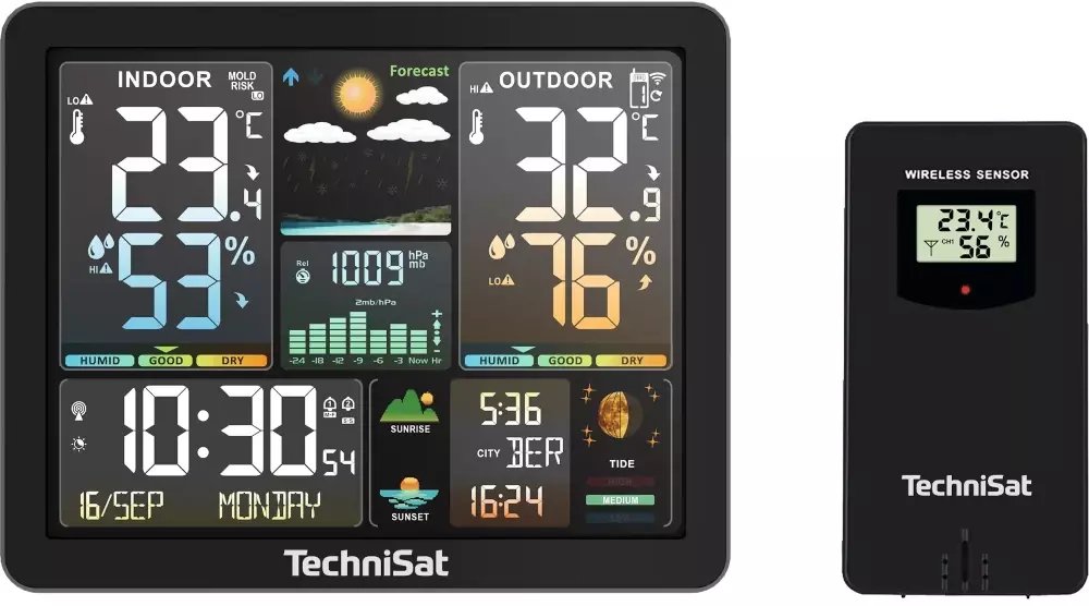 Stacja pogodowa TechniSat Stacja pogodowa IMETEO 500 (76-5036-00), czarna