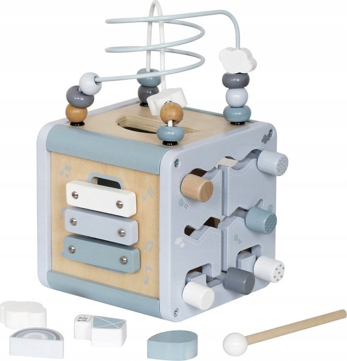 Multikostka Drewniana Kostka aktywizująca edukacyjna montessori ZA5264