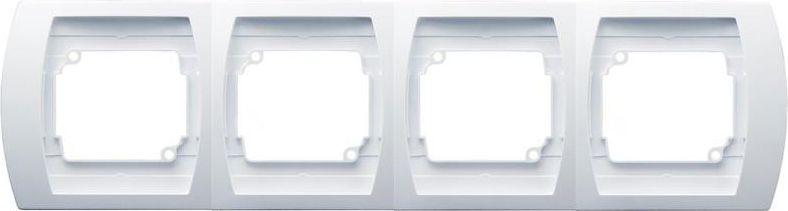 Ospel Ramka Gazela 4-krotna pozioma biała (R-4JH/00)