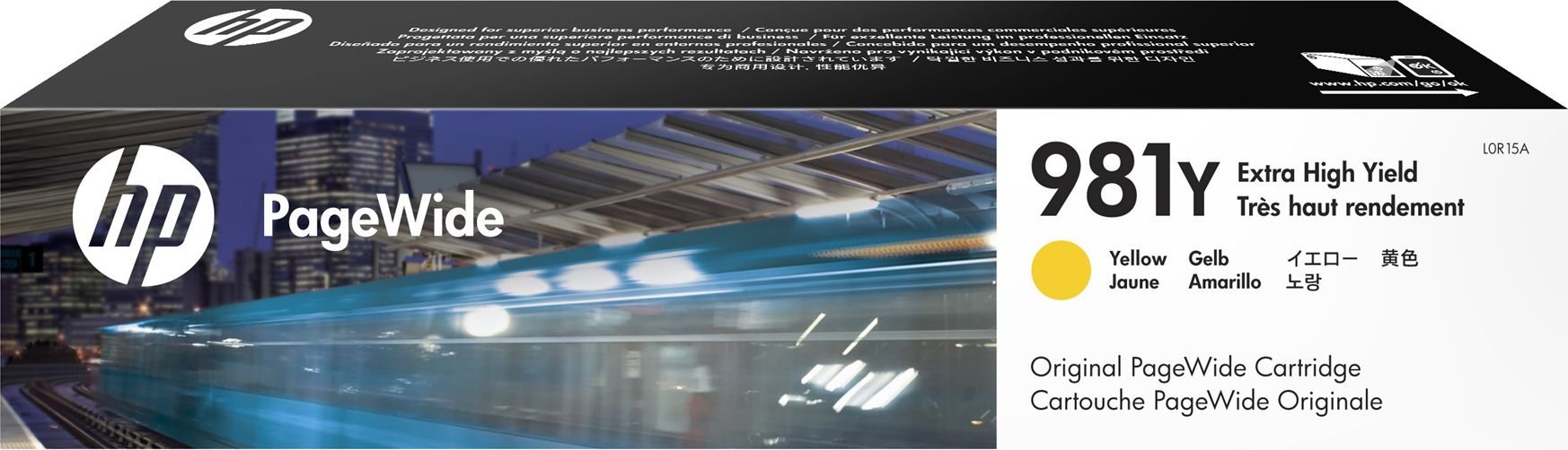 Tusz HP L0R15A (yellow)