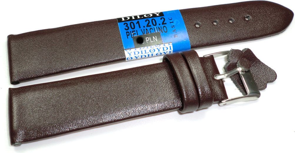 Diloy Skórzany pasek do zegarka 20 mm Diloy 301.20.2