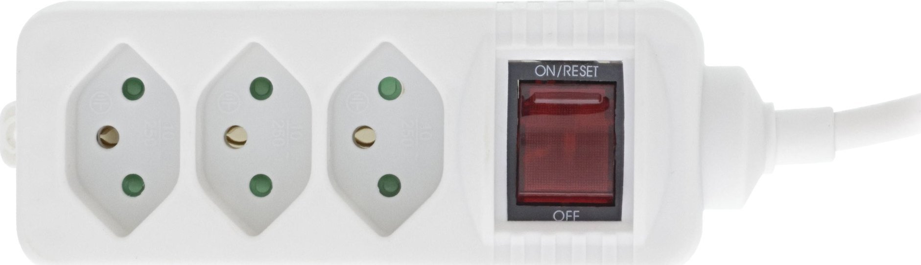 Listwa zasilająca InLine InLine® Socket strip SWITZERLAND, 3-way, with switch, 1.5m, white