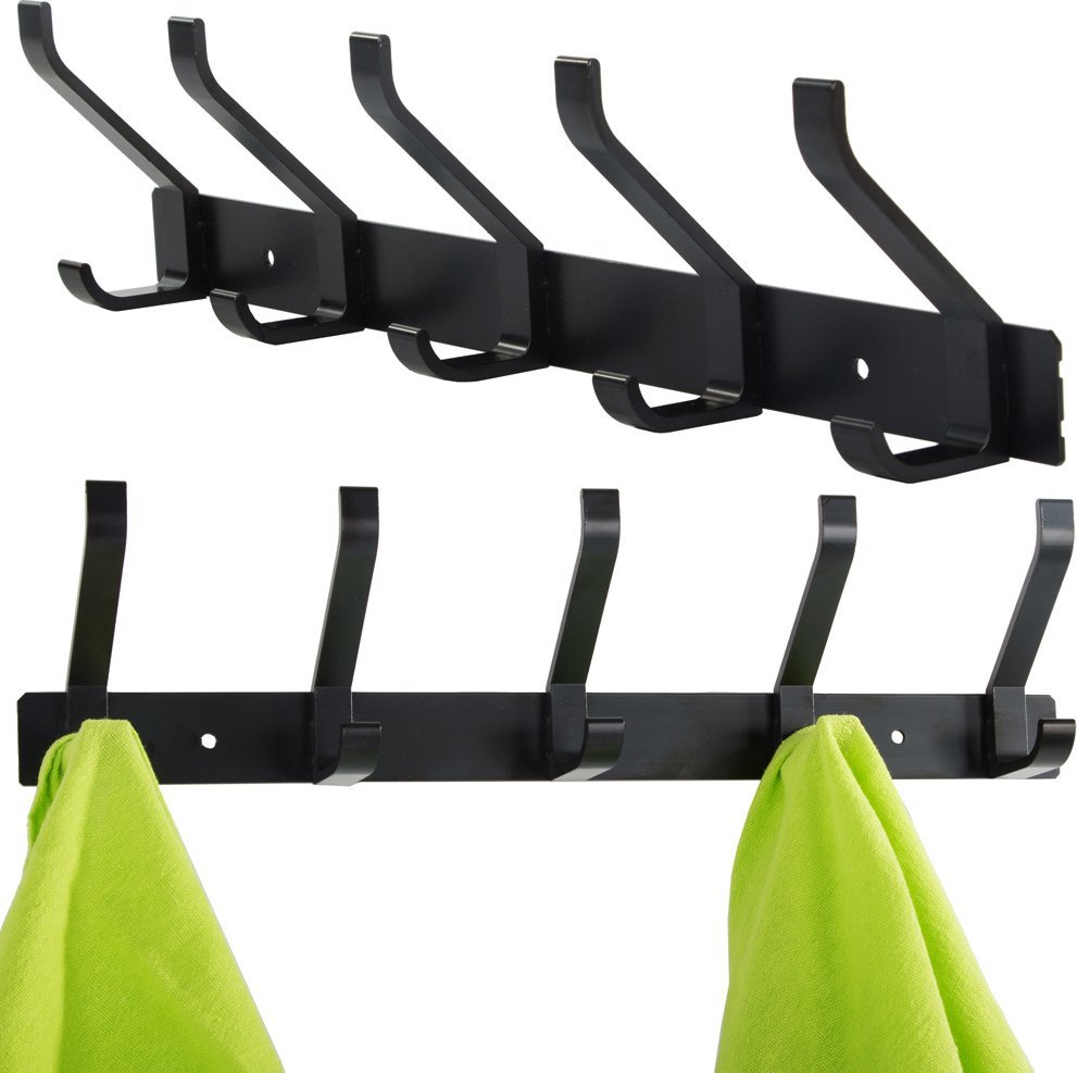 Verk Wieszak ścienny na ubrania na ścianę do przedpokoju łazienki 5 haczyków Wieszak ścienny na ubrania na ścianę do przedpokoju łazienki 5 haczyków