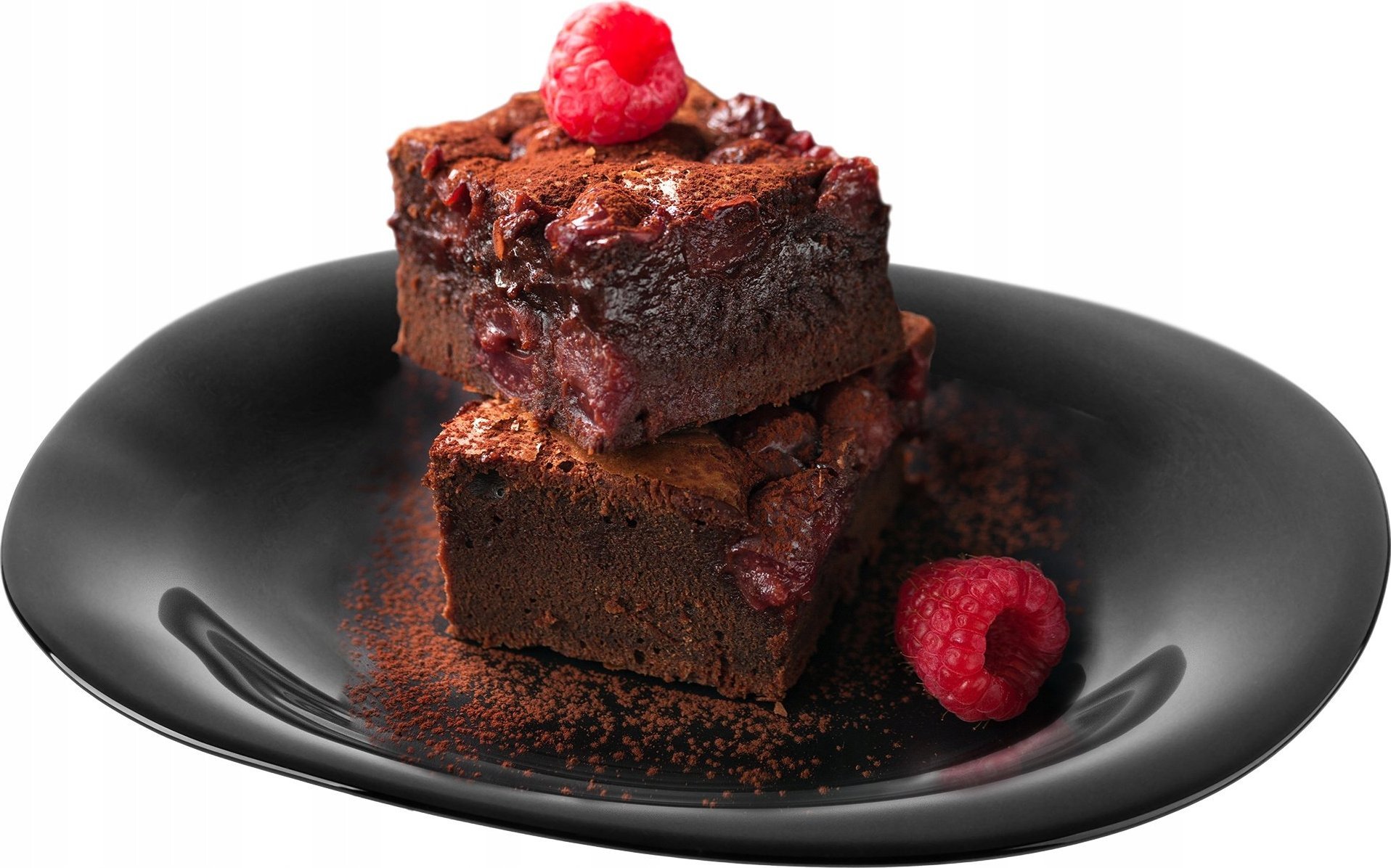 Kadax Talerz Deserowy 21,5 cm Czarny Talerzyk Do Ciasta