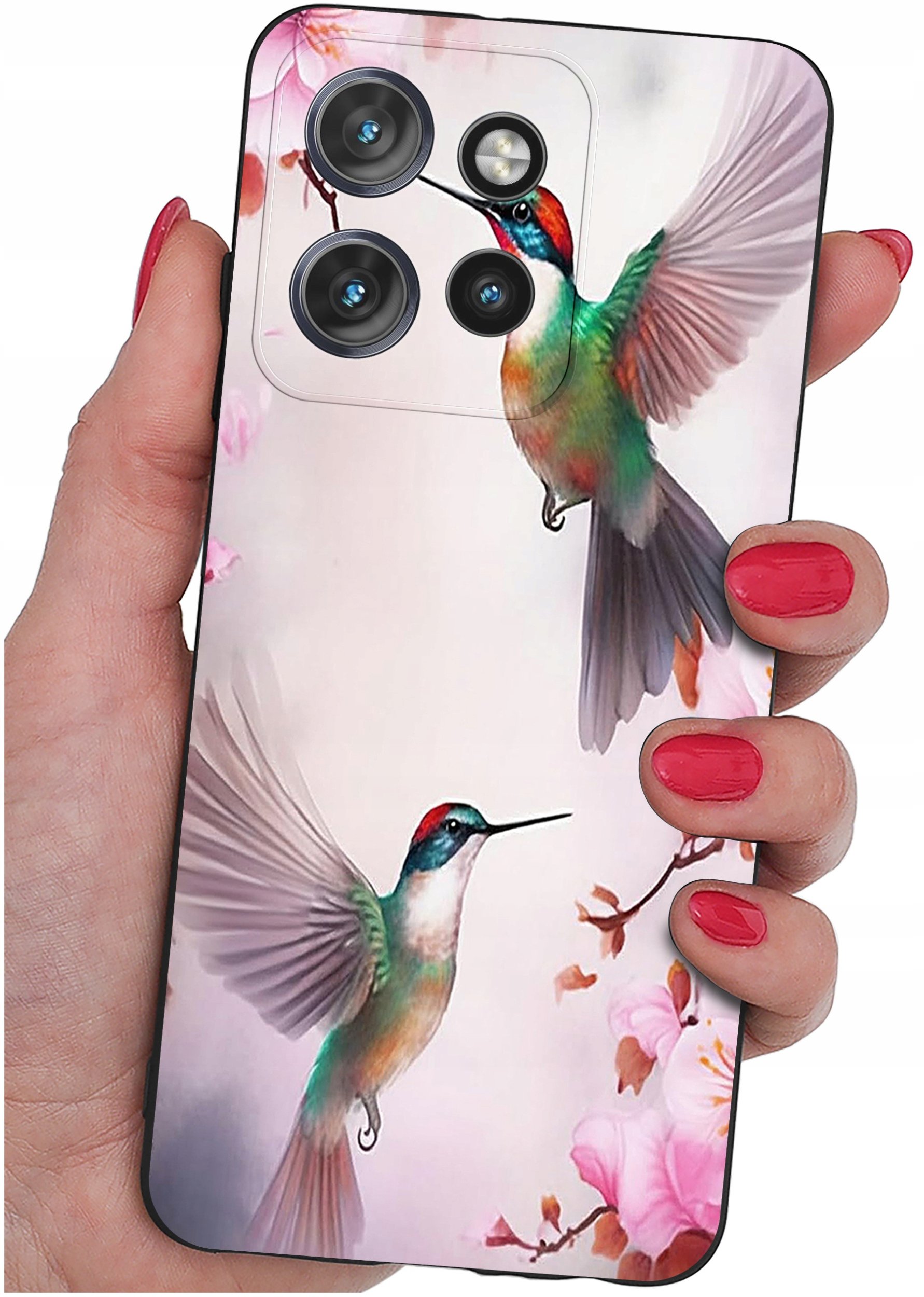 krainaGSM Etui do Motorola Moto EDGE 50 wzory | SILIKONOWE MATT CASE + SZKŁO 9H