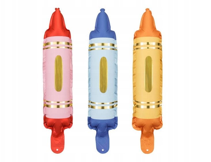 Balony fol.d/girland Kredki 7x30cm mix FBZ3 52284