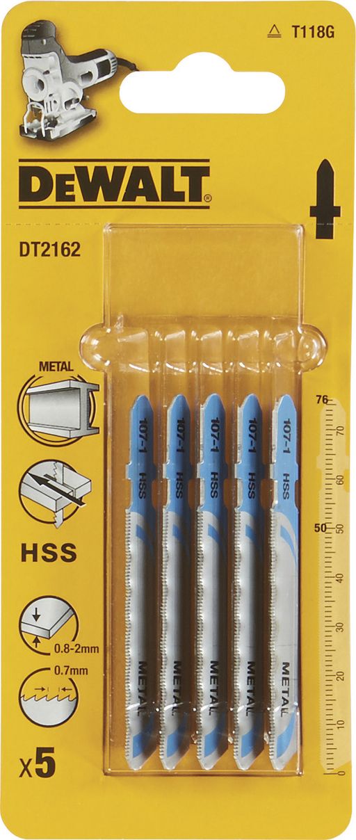 Dewalt Brzeszczoty do metalu typ T HSS 76x50mm 5szt. (DT2162-QZ)