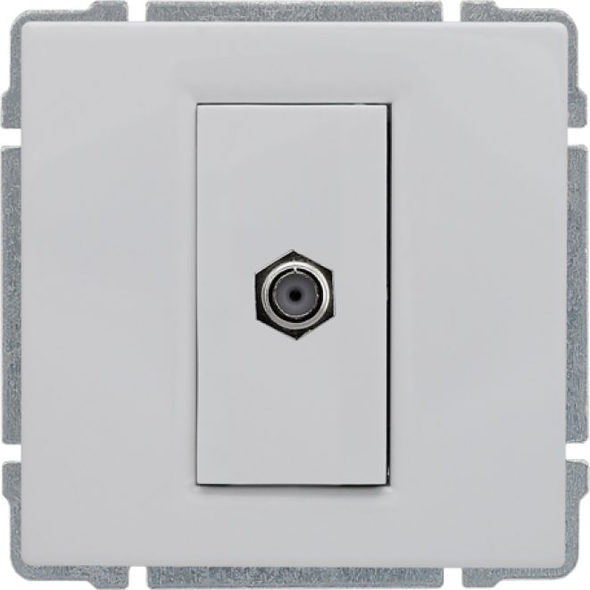 KOS Gniazdo antenowe pojedyncze gniazdo F białe 660454