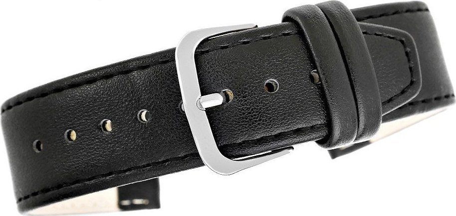 Pasek do zegarka CLASSIC - skóra 22 mm 4999-22XXL-1S Czarny