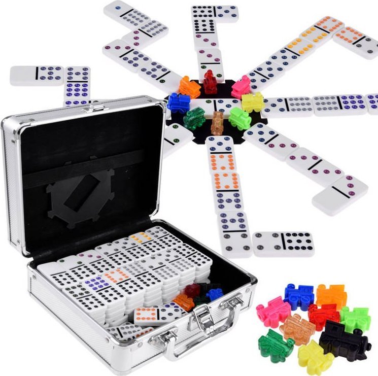Domino gra Mexican Train metalowy kuferek GR0630