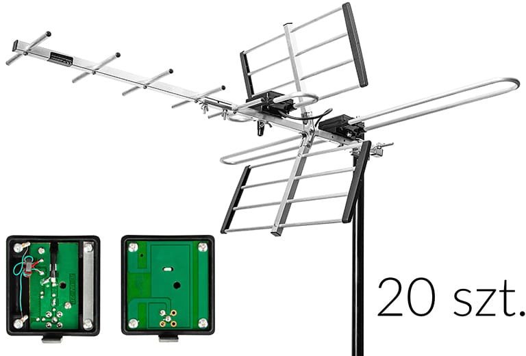 Antena DVB-T ATD32S VHF/UHF MUX8 pasywna 20-pak