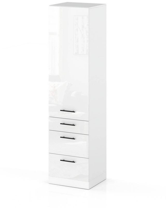 Słupek Kuchenny Stojący 60cm Szafka 3 Szuflady S60s3 Spremium Biały Połysk