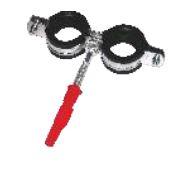 Gorgiel Uchwyt stalowy do rur uszczelką EPDM podwójny 1/2" (1031226020)