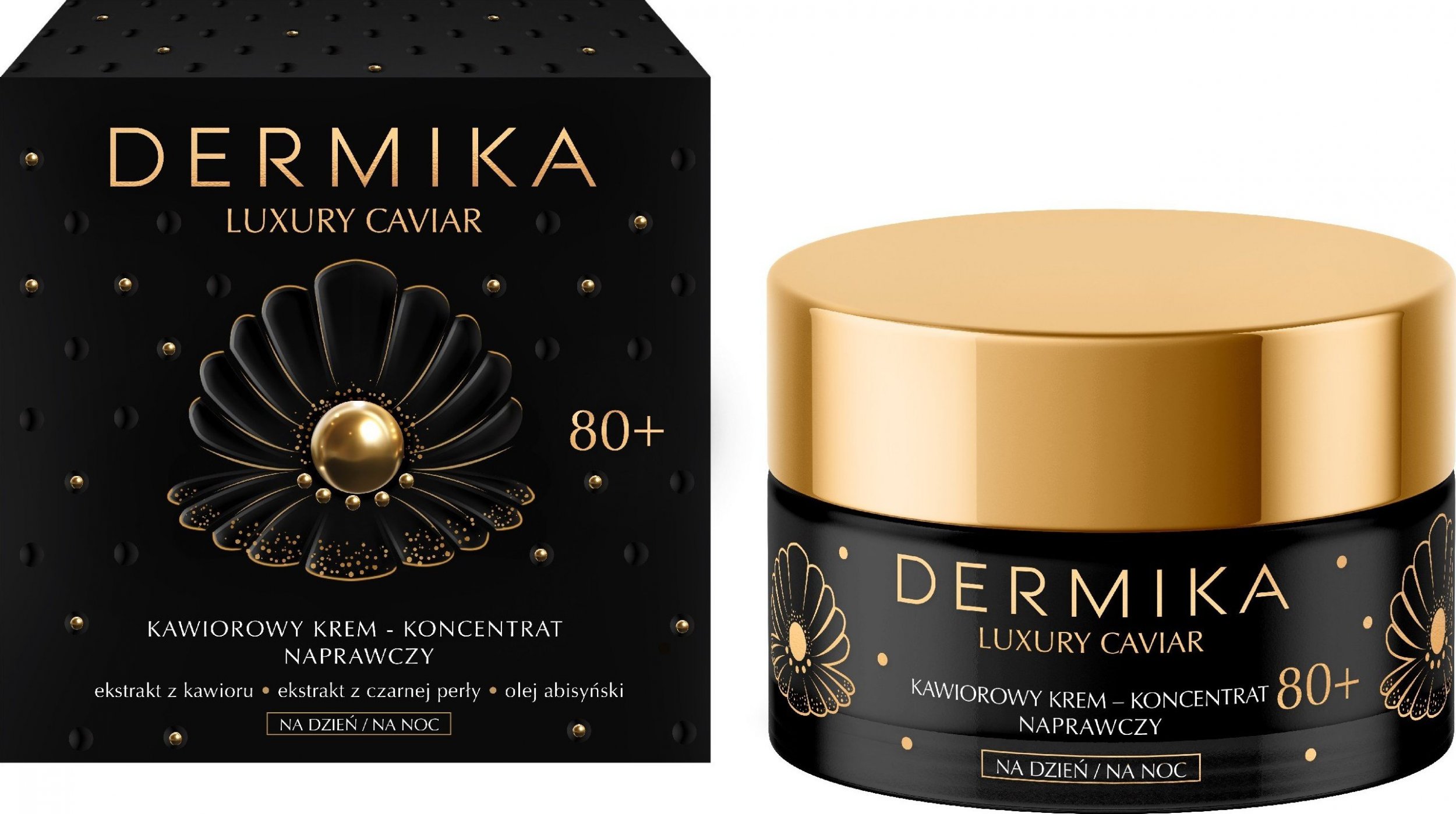 Dermika DERMIKA Luxury Caviar Kawiorowy Krem-koncentrat naprawczy 80+ na dzień i noc 50ml
