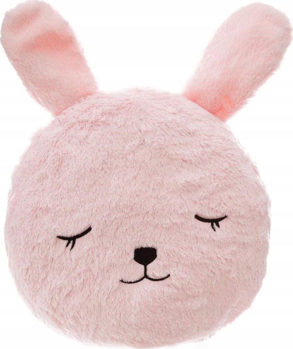 Douceur d`Interieur Poduszka ozdobna do łóżeczka dziecięcego, motyw króliczka, 27 x 27 cm, kolor różowy