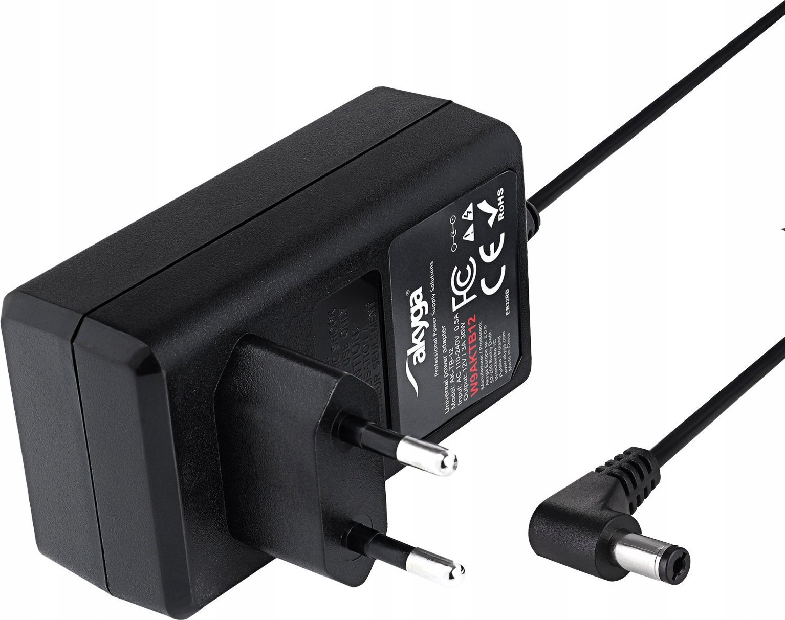 Akyga Zasilacz impulsowy Akyga AK-TB-12 12V / 3A 36W 5.5 x 2.1 mm 1.4m