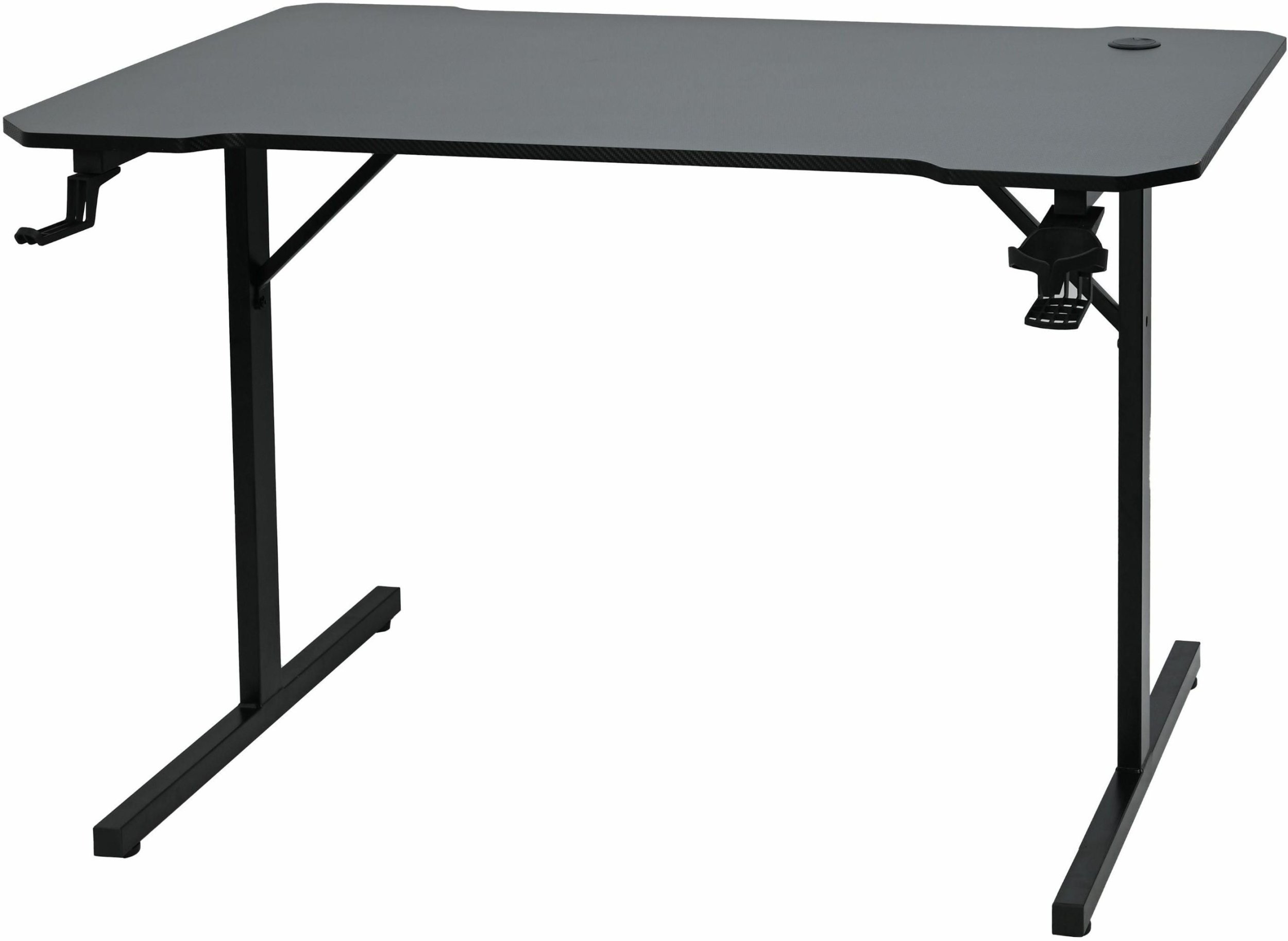Biurko gamingowe BG100 czarne 120x70x75 cm komputerowe z uchwytem