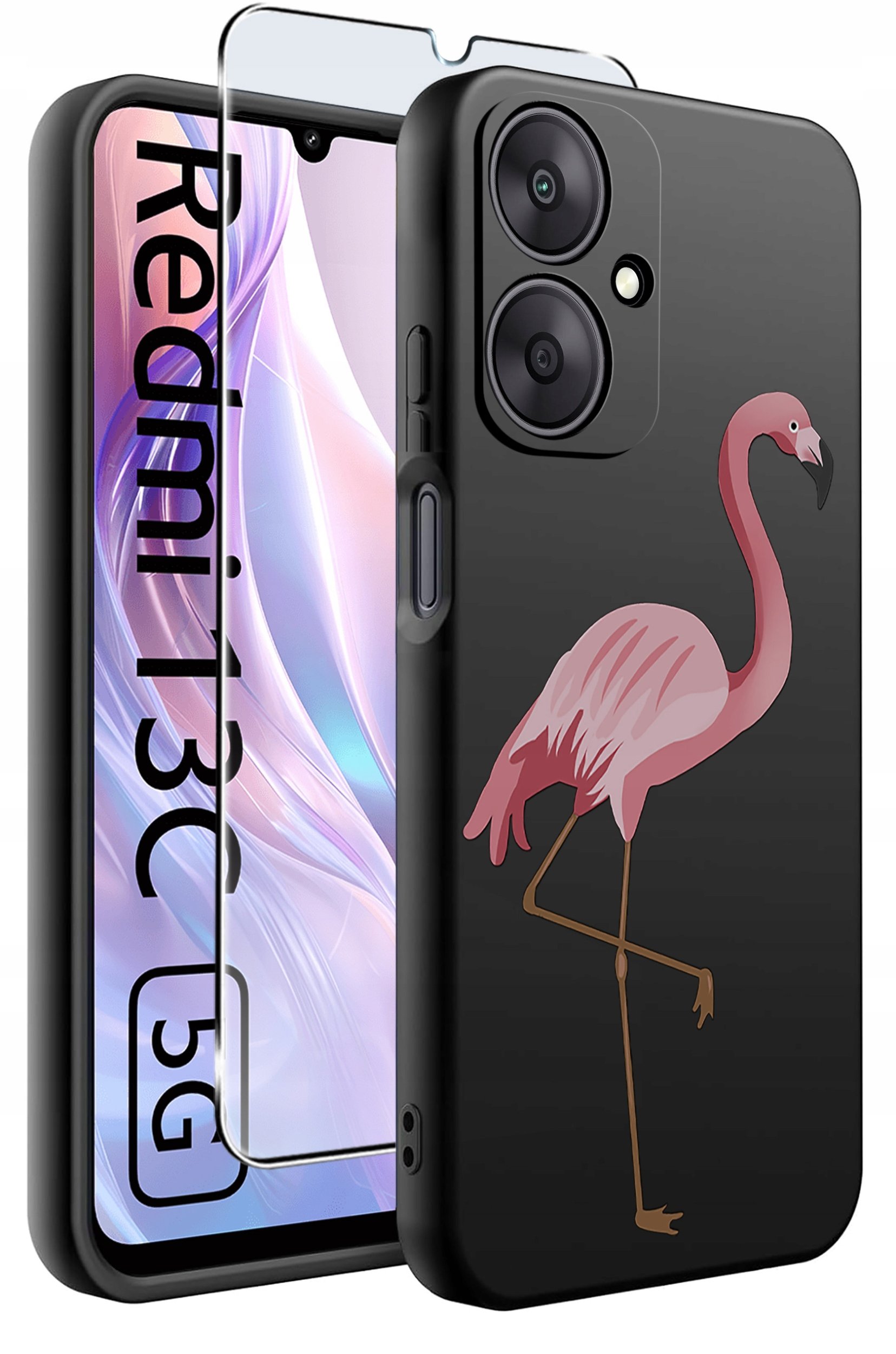 ETUI do Xiaomi Redmi 13C 5G WZORY |SILIKONOWE MATT CASE +SZKŁO HARTOWANE 9H