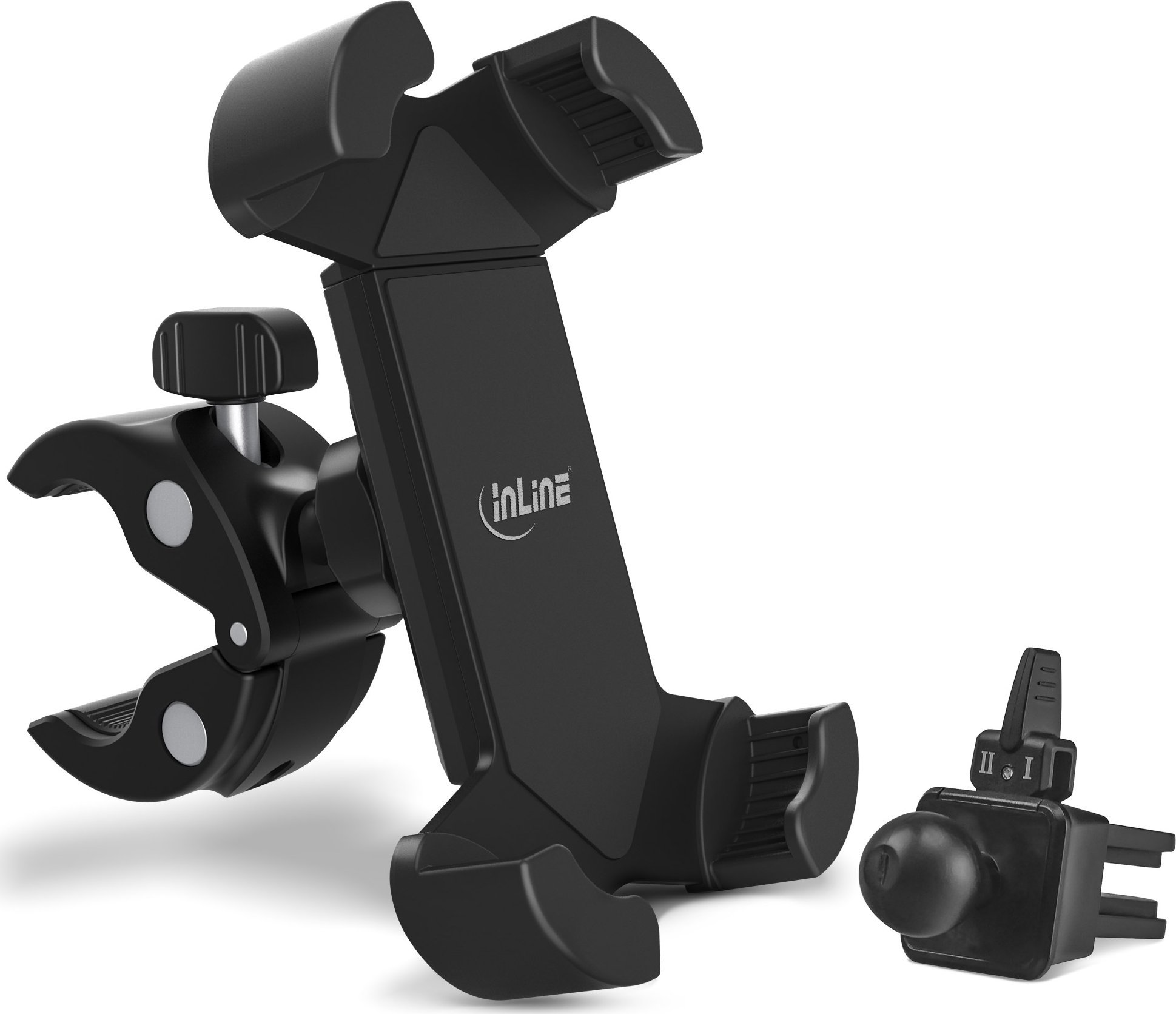 InLine InLine® One Click Easy 3 Drive & Ride Set with universal clamp and ventilation grille clip