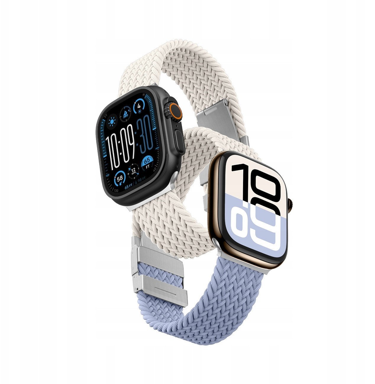 Zestaw 2 pasków AMAZINGTHING Blend Band do Apple Watch 45 / 46 / 49 mm - gwiezdny błękit / gwiezdny